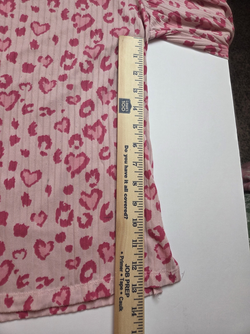 Cozy Pink Heart-Print Long-Sleeve Pajama Top - Picture 6 of 14